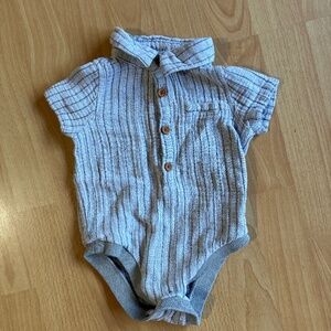 Me and Henry button up onesie